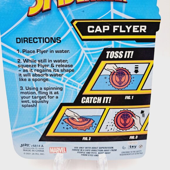 Marvel Avenger Spiderman Water Cap Flyer & Spiderman Wood Craft Stocking Stuffer - Picture 8 of 9